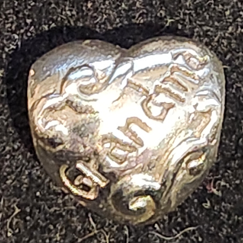 Sterling Silver Grandma Heart Charm Bead .925 IBB Thai